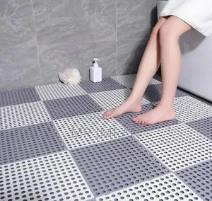 Soft Interlocking PVC or Rubber Non-Slip Bathroom Floor Tiles