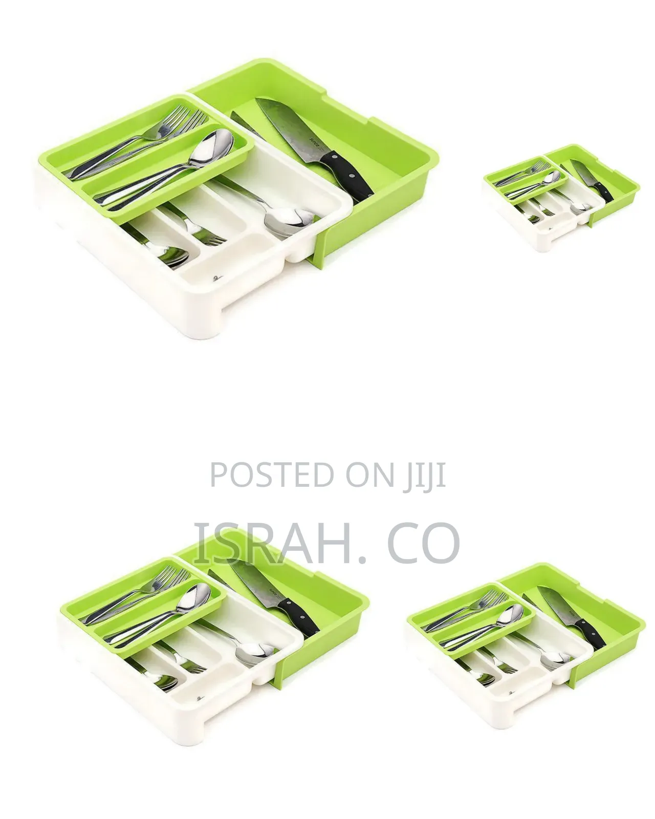 Expandable Cutlery Organizer - Available in Lemon Green