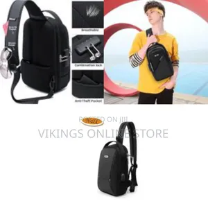 Crossbody Backpack for Men and Women, Shoulder Backpack With Usb