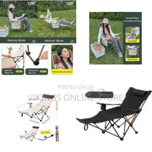 Folding Camping Chair for Adults, 2 Heights Adjustable, Lightweight
