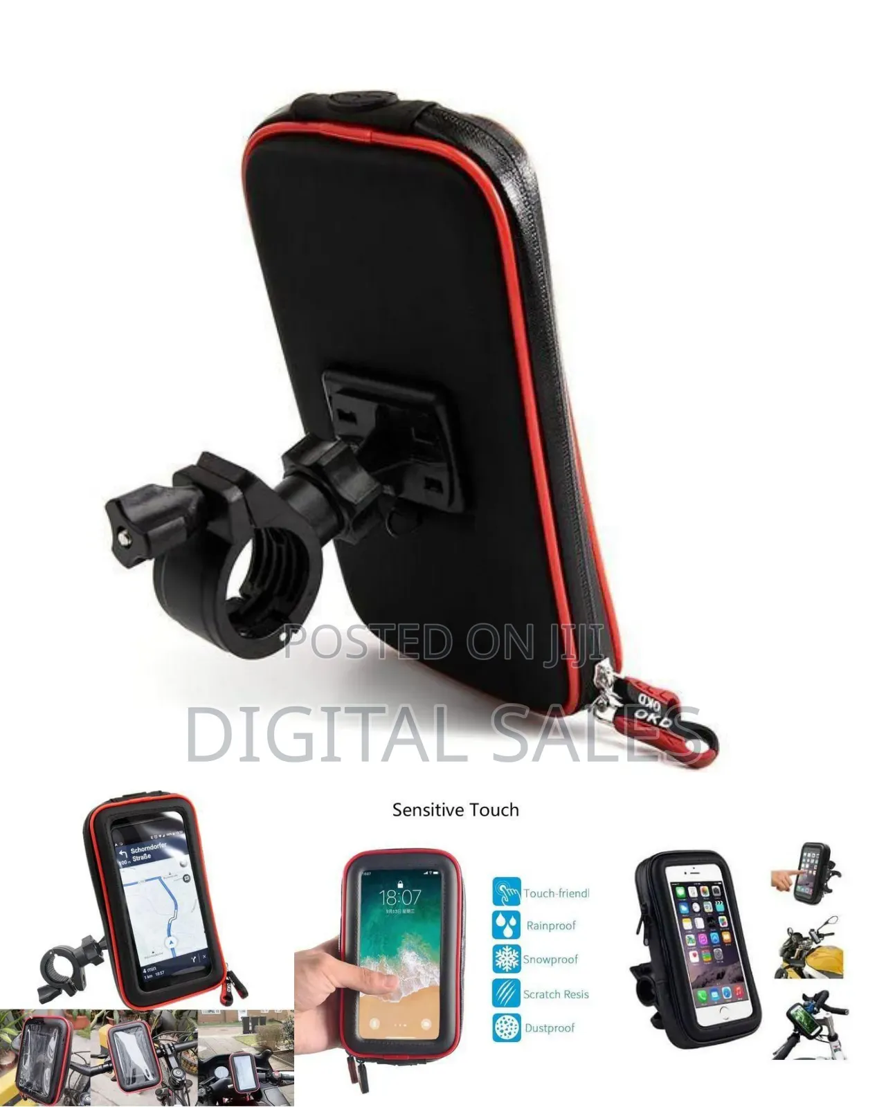 Universal Waterproof Bicycle Motorcycle Phone Holder