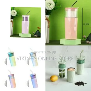 Multipurpose Cup With Glass Liner, Stainless Steel Convenient Coffee