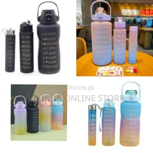3 Piece of Sport Time Marked Fitness Jug Outdoor Frosted Water