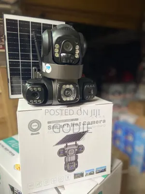 V380 Solar-Powered Outdoor Security Camera, Multi-Lens System.