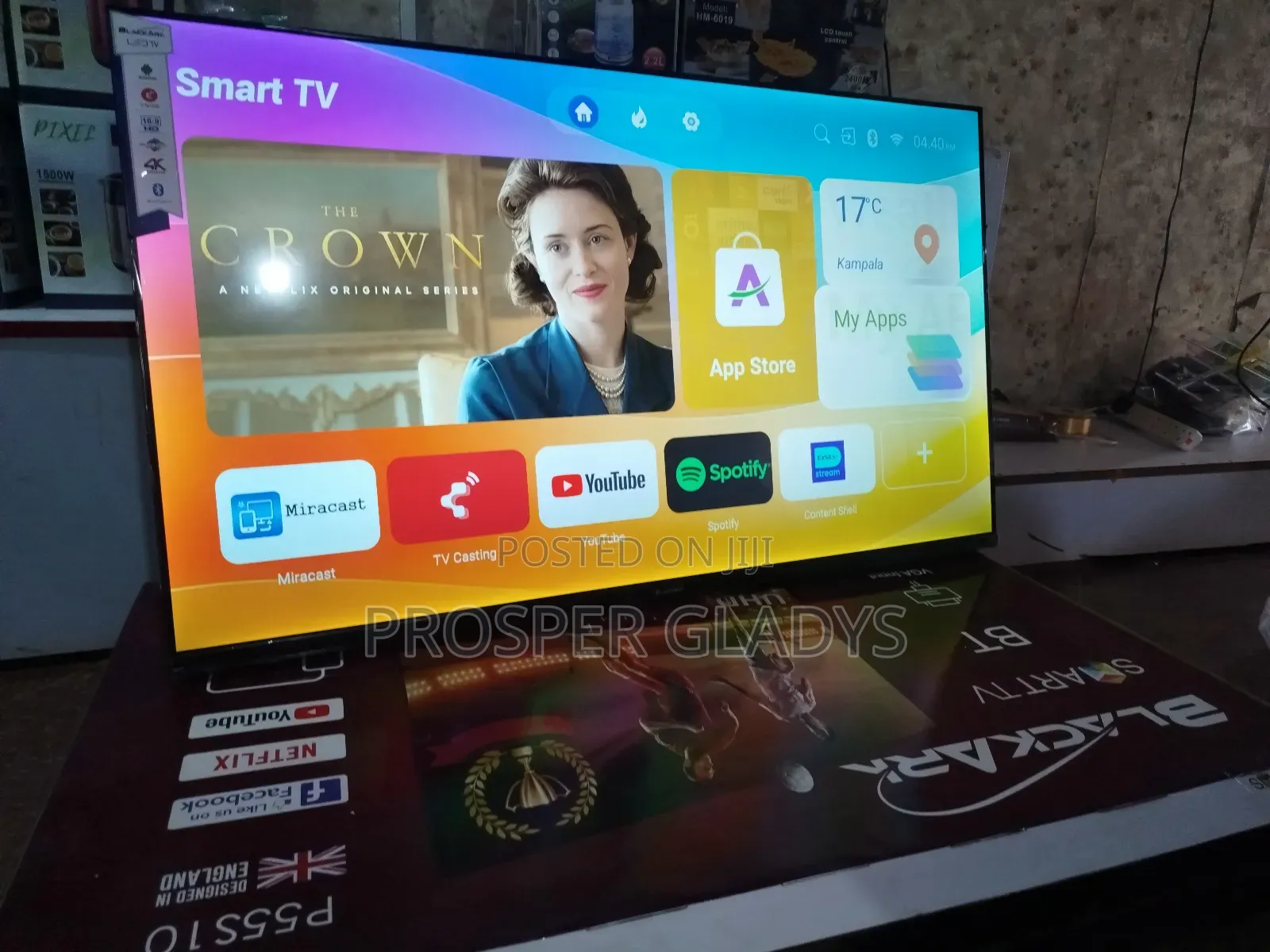 55 Inches Blank Ark Smart Android Digital Flat Screen Flameless.