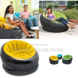 Intex Empire Inflatable Lounge Dorm Camping Bean Bag Chair Lazy Sofa
