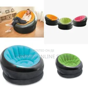 Intex Empire Inflatable Lounge Dorm Camping Bean Bag Chair Lazy Sofa