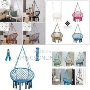 Hammock Chair Hanging Macrame Swing With Cushion and Hardware Kits Max