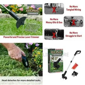 Grass Trimmer, Cordless Rechargeable Weed Cutter With Detachable Head