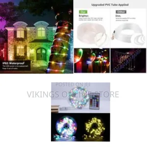 Multi Coloured Outdoor Rope Lights, 10m 100 Led Rgb Sensory Lights