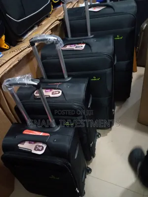 4pc Set Fabric Luggage Travel Suitcases