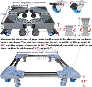 Fridge Stand Mobile Base And 4 Strong Feet For Washing Machine Stand