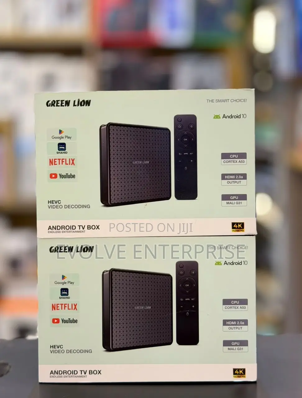 Green Lion Android Tv Box With Remote Control