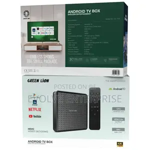 Green Lion Android Tv Box With Remote Control