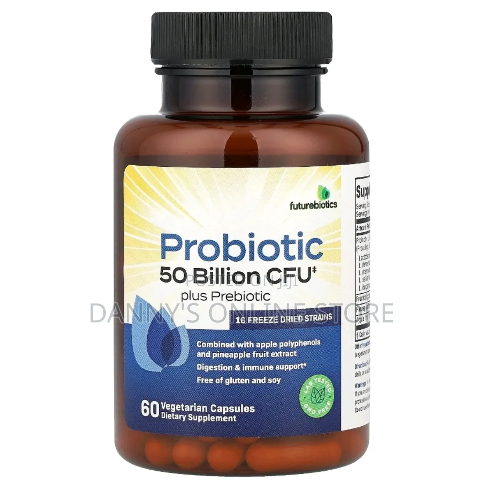 Probiotics Plus Prebiotics, 50 Billion, 60 Veggie Capsules