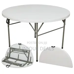 Round Folding Table, Heavy Duty Hdpe Plastic