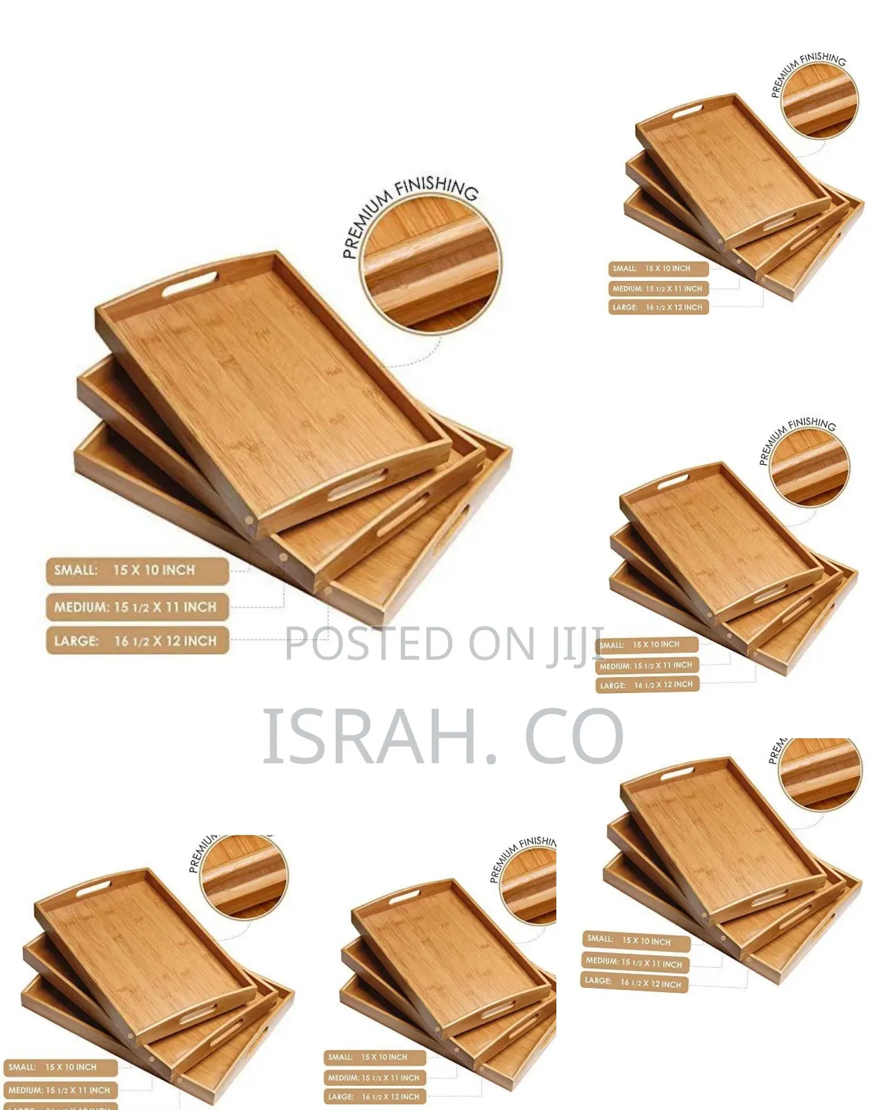 Wooden Tray Set