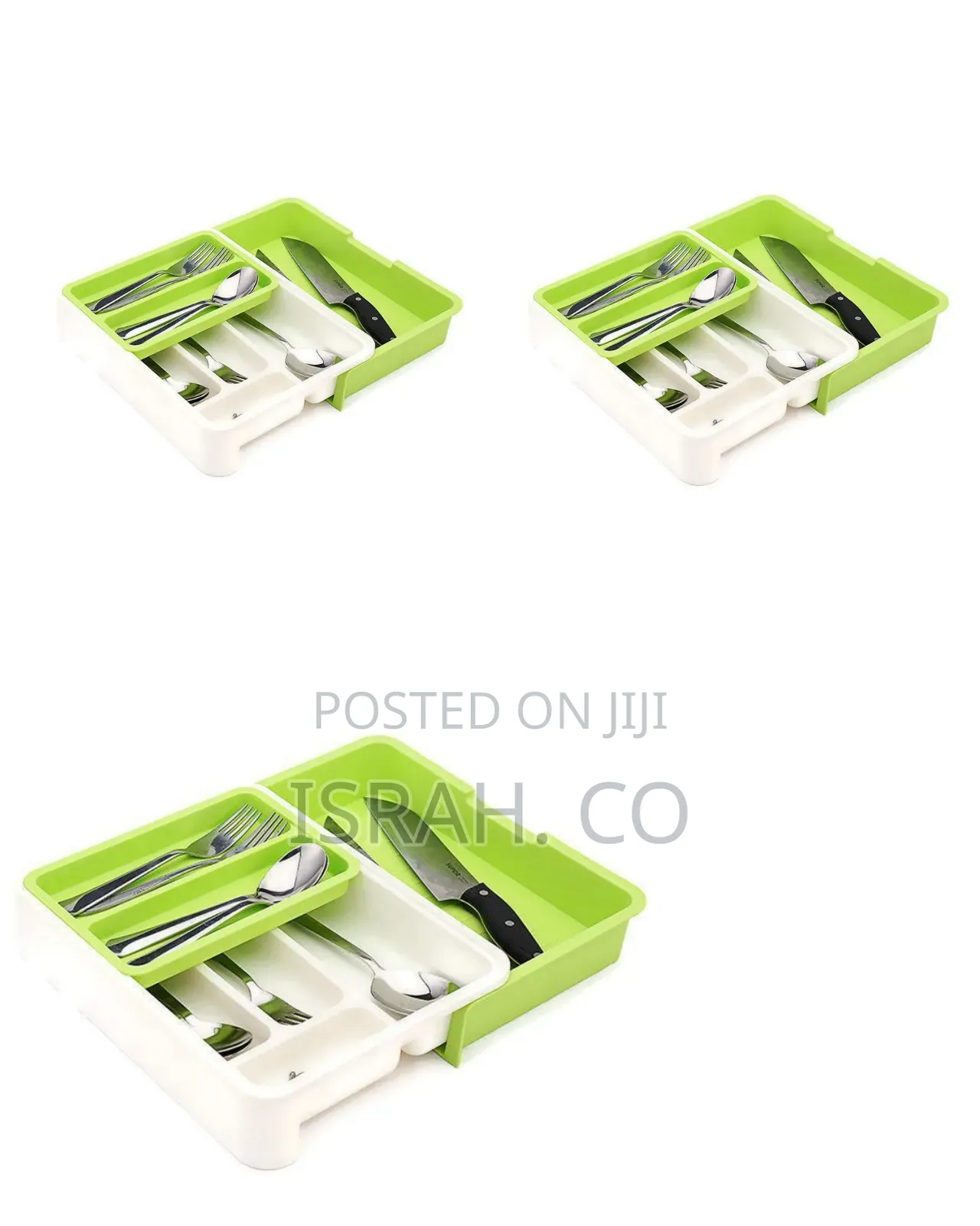 Expandable Cutlery Organizer - Available in Lemon Green, Tan