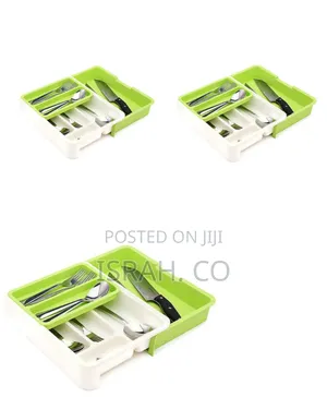 Expandable Cutlery Organizer - Available in Lemon Green, Tan