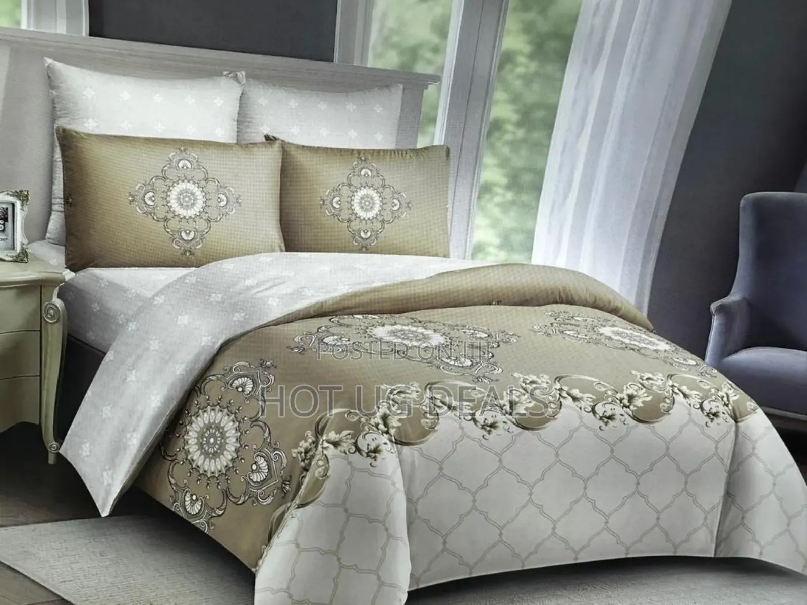 5*6 Duvet, 1 Bed Sheet 2 Pillowcases - Multicolour