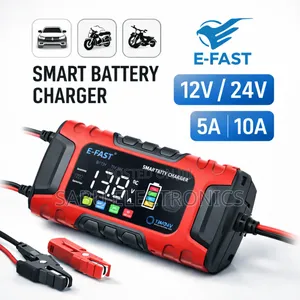 Smart Battery Charger 12v/24v 5a/10a Automatic Car Solar Battery