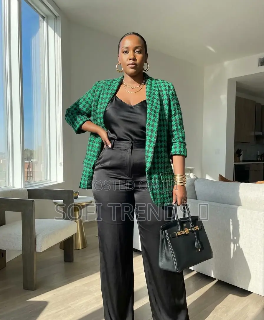 Ladies Checked Blazer