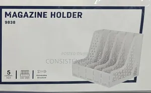 5 Compartment File Magazine Holder Organizer