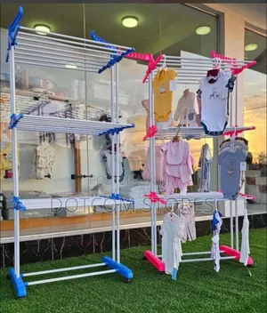3-Tier Movable, Foldable Stainless Steel Clothes Drying Rack