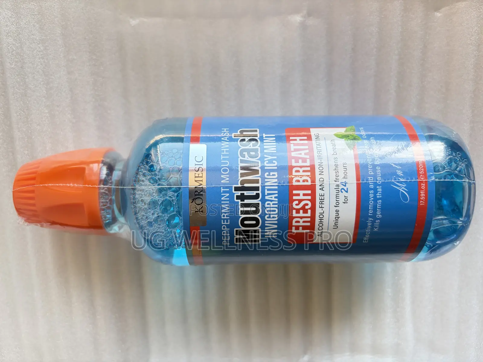 Kormesic Peppermint Mouthwash Invigorating Icy Mint 520ml.