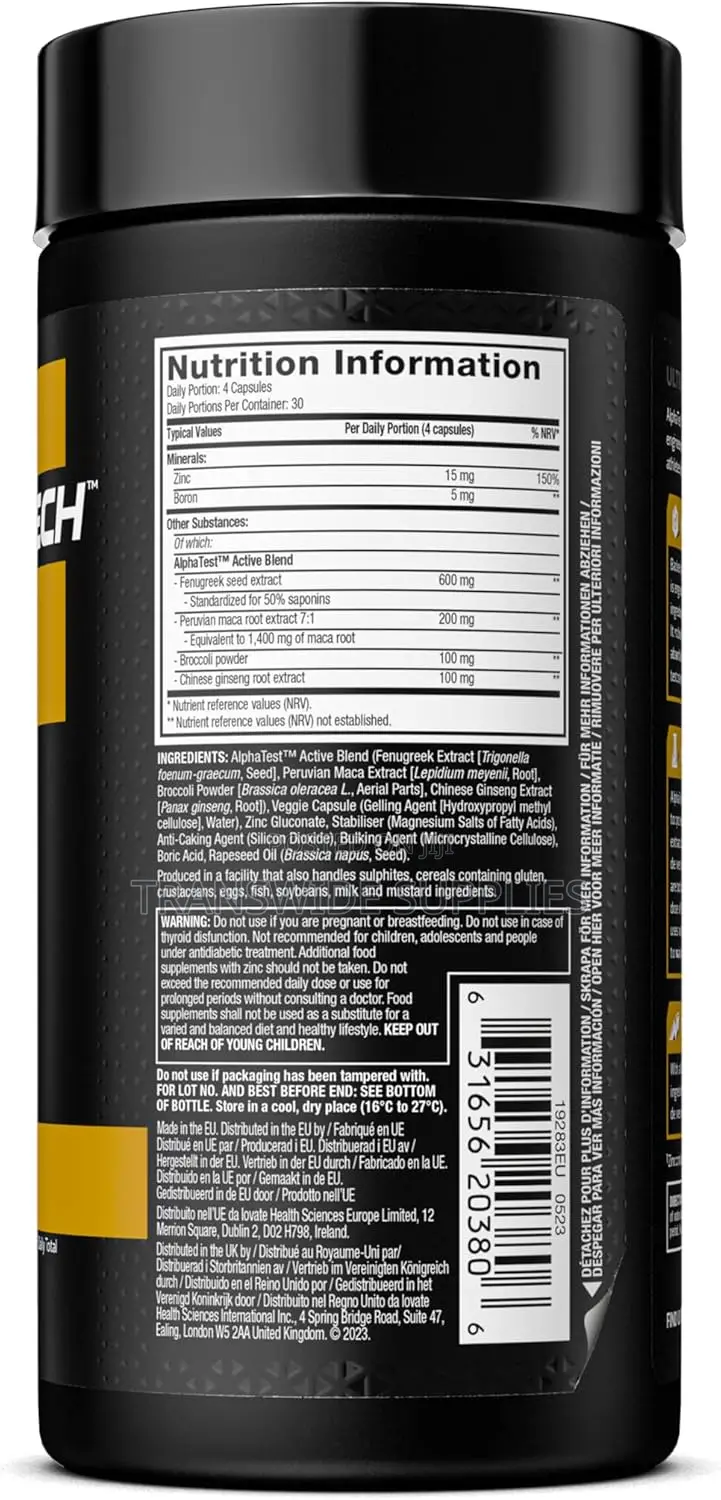 Muscletech Alphatest Testosterone Booster for Men, Training Muscle