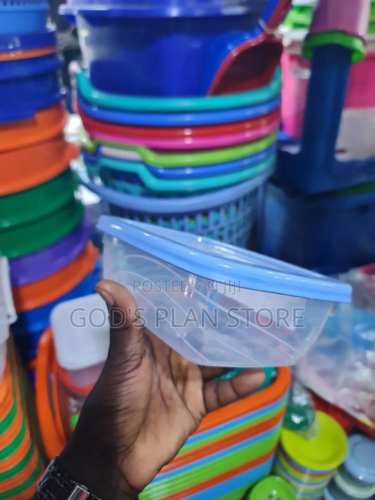 Plastic Food Container and Lid 1200mls