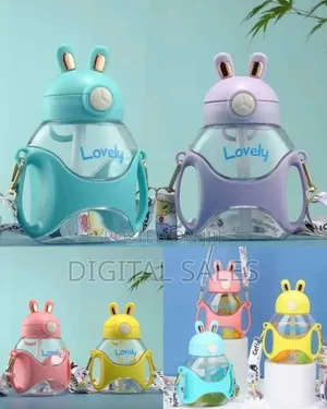 Adorable Rabbit-Themed Children's Sippy Water Bottle