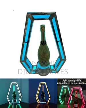 Illuminated Rhombus Bottle Display Stand