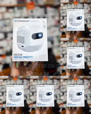 Powerology Palm Size Portable Projector, Mini Beam, 8000mah Battery,