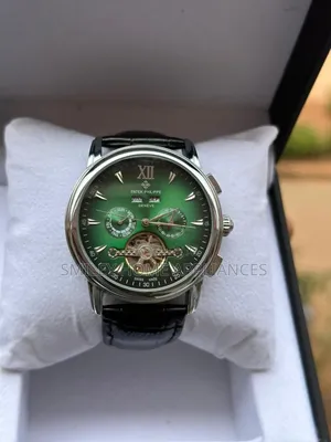 Green Face Men's Authentic Patek Philippe Classy Analog Wrist Watch