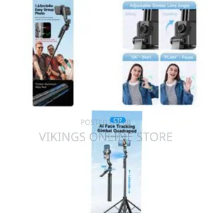 C17 Intelligent Ai Face Tracking Tripod 360 Rotation With Stand