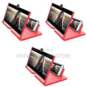Mobile Phone Screen Magnifier, Amplifier With Holder Stand,Red