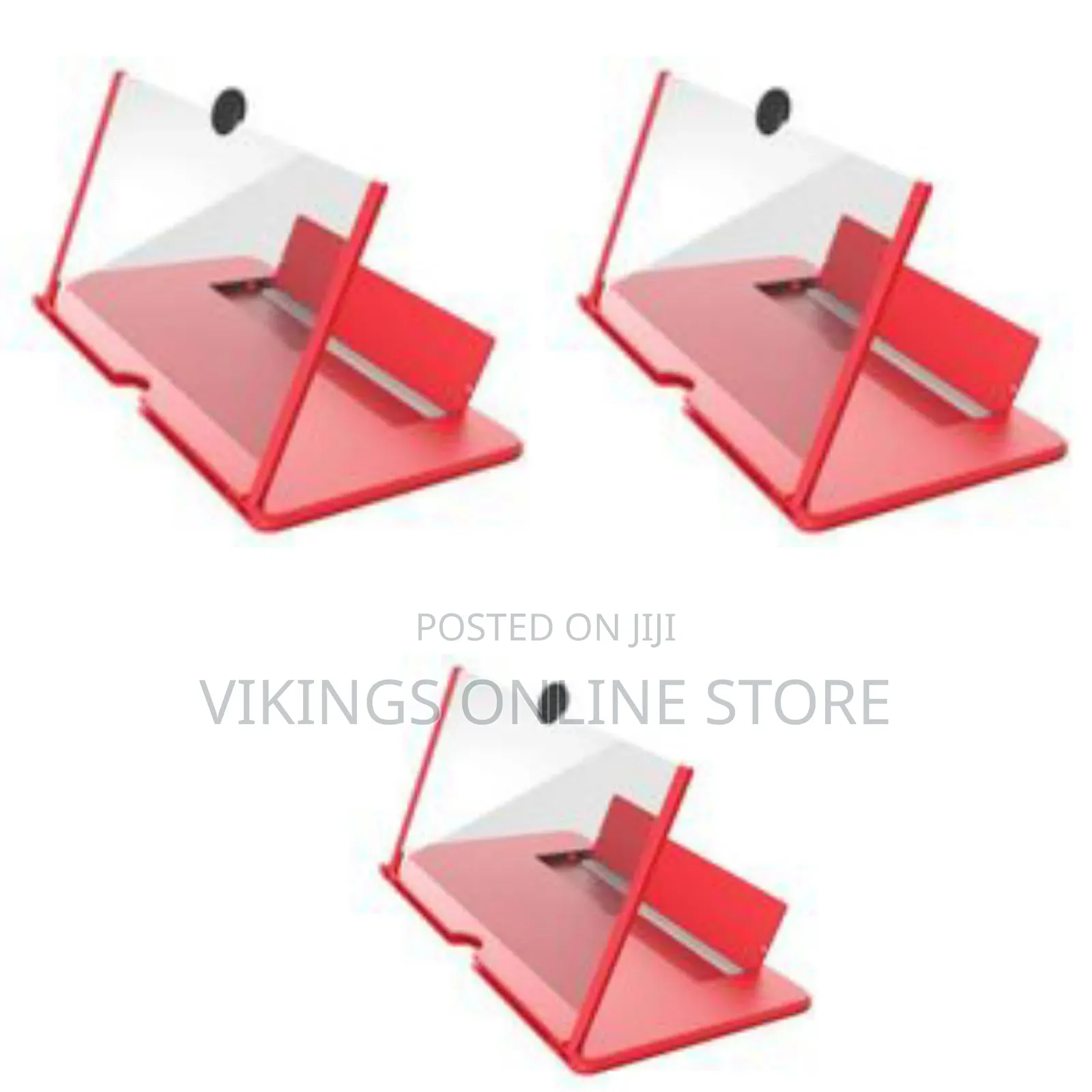 Mobile Phone Screen Magnifier, Amplifier With Holder Stand,Red