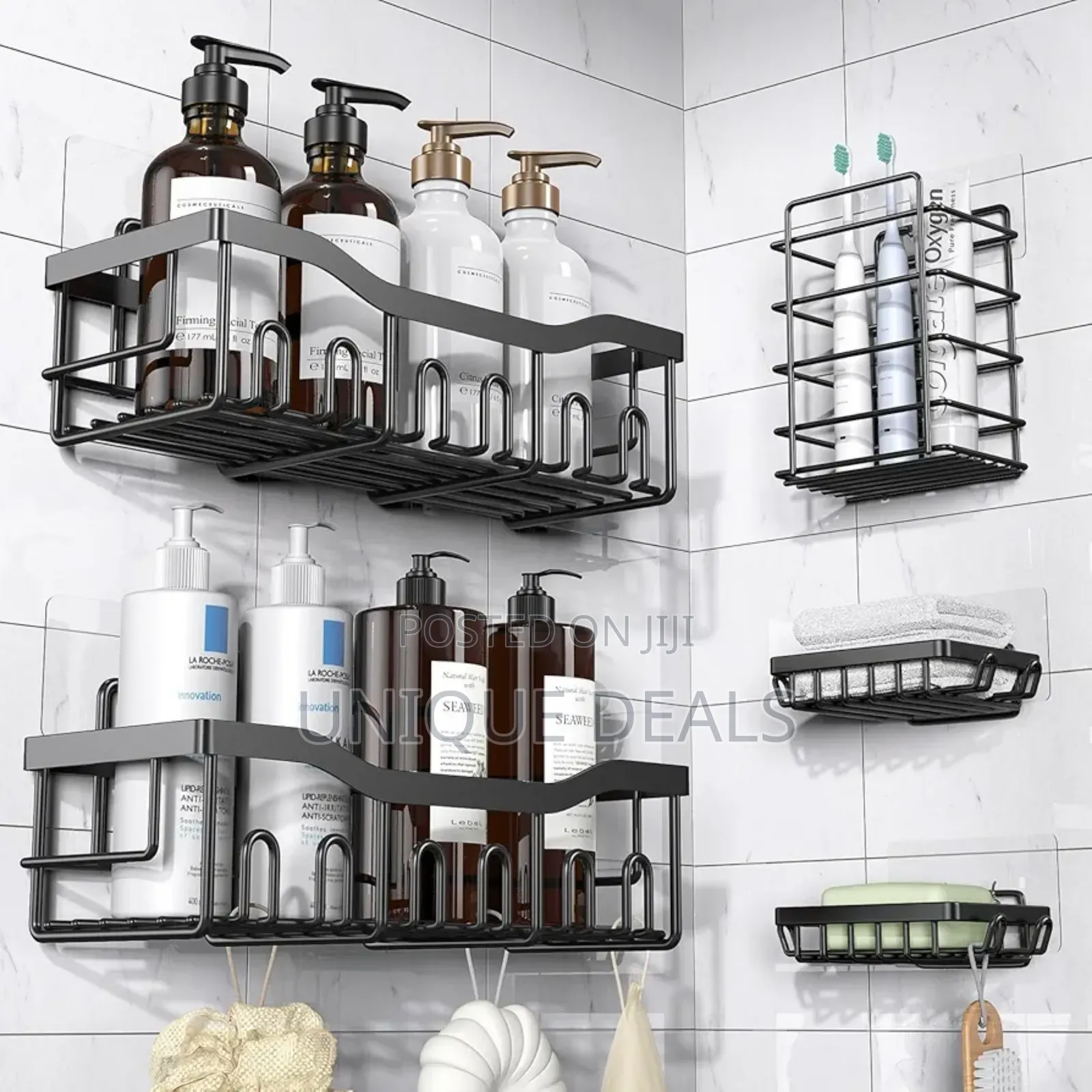 Adhesive Shower Caddy, 5 Pack Rustproof