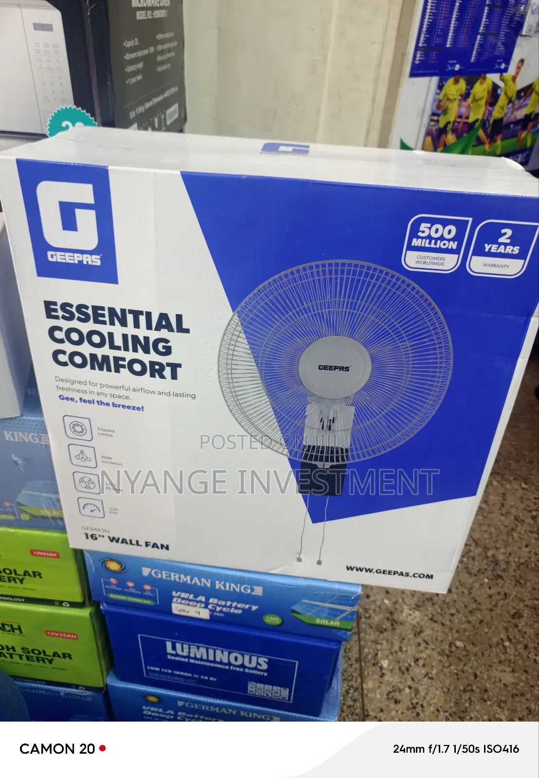 Geepas Wall Fan