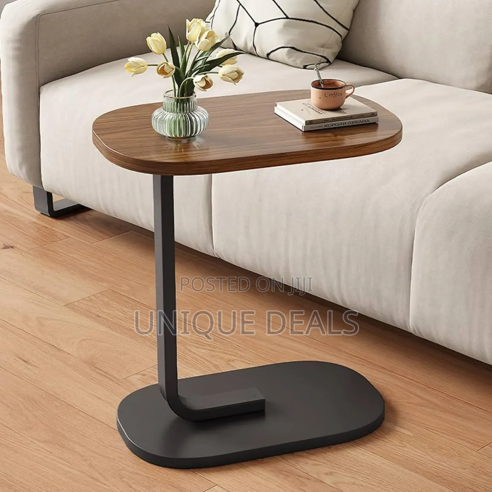 C Shaped Side Table, Modern C Shaped End Table