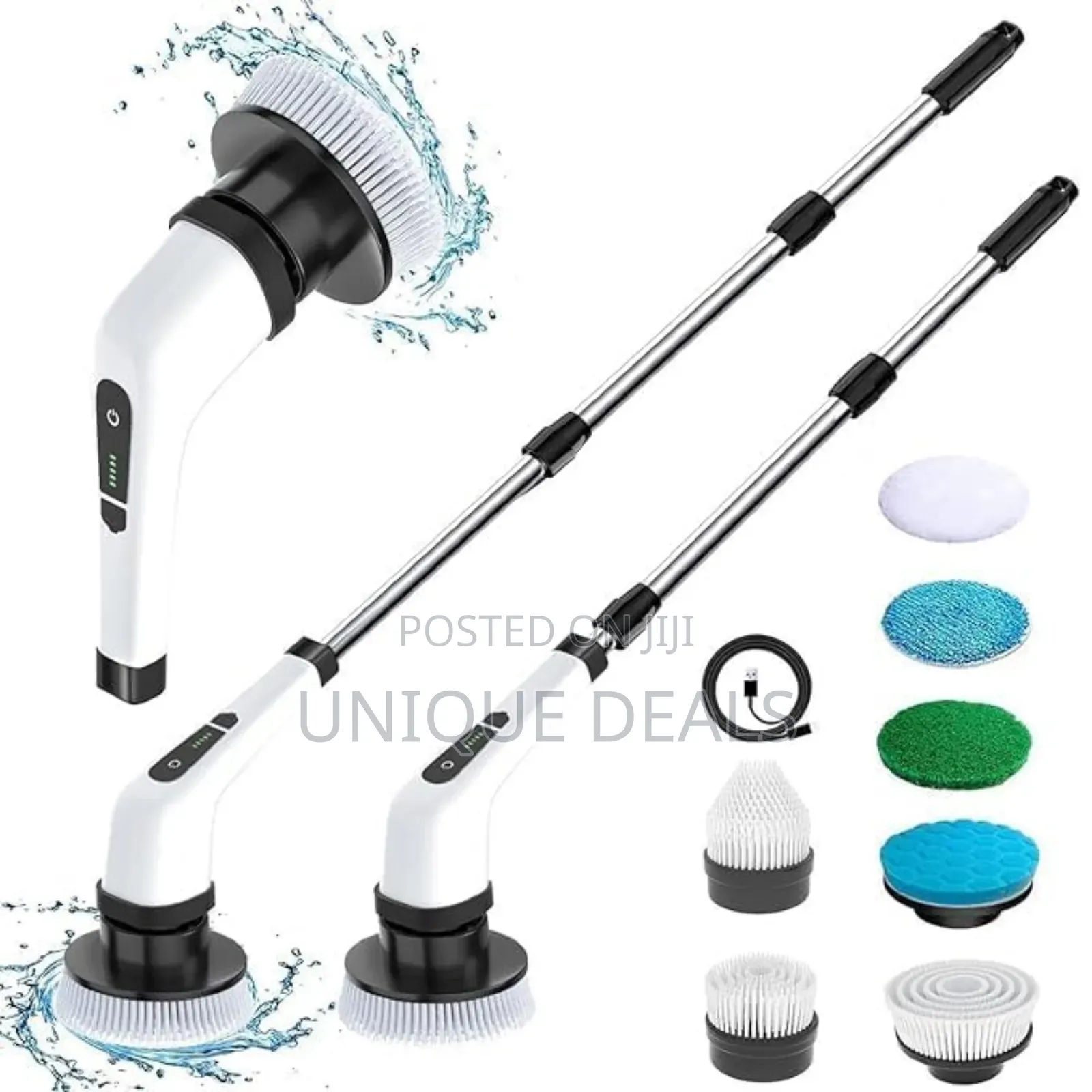 7 in 1 Scrubber Brush With 7 Replaceable Heads