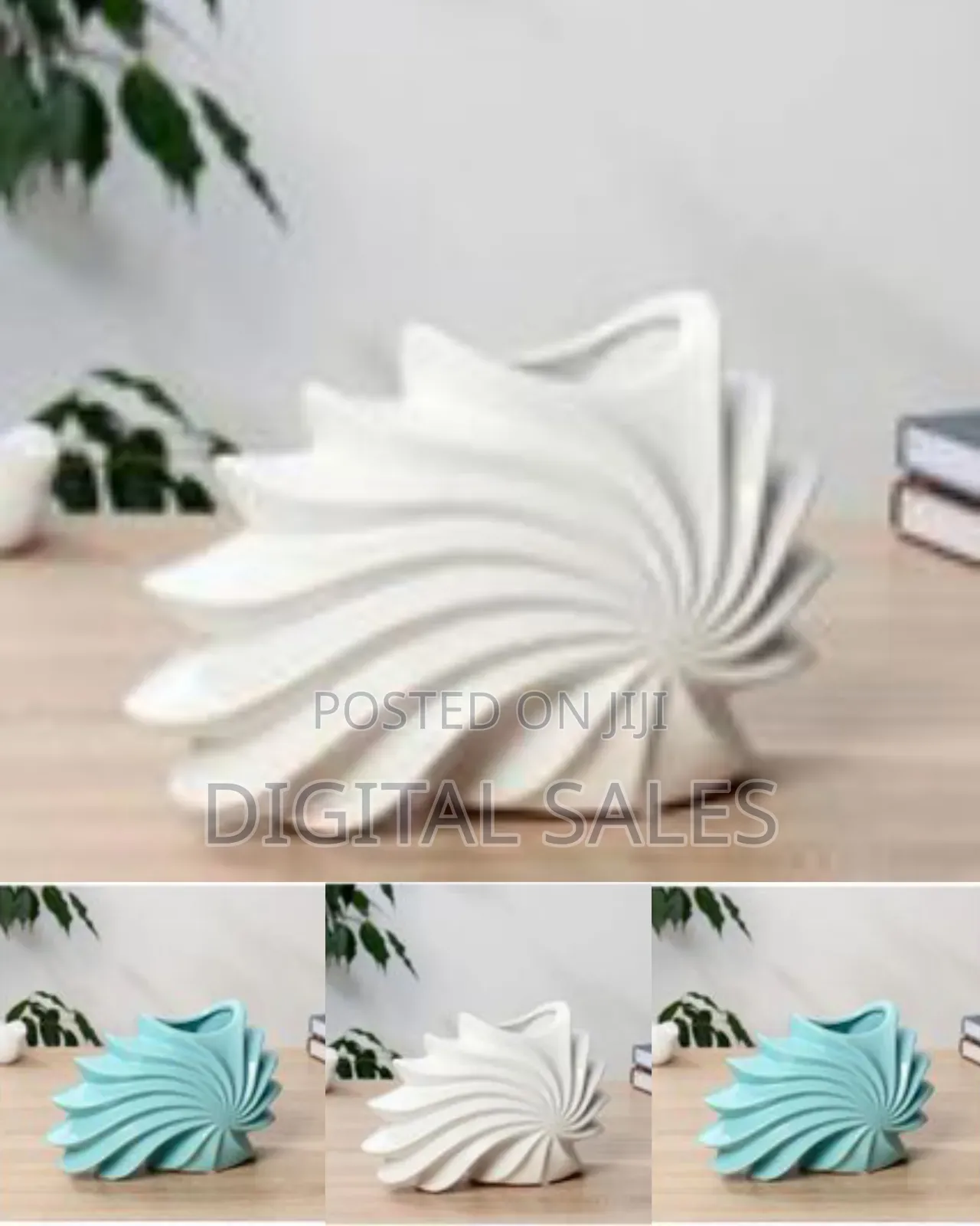 Swirling Decorative Ceramic Vase
