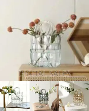 Contemporary Handbag-Inspired Glass Flower Vase