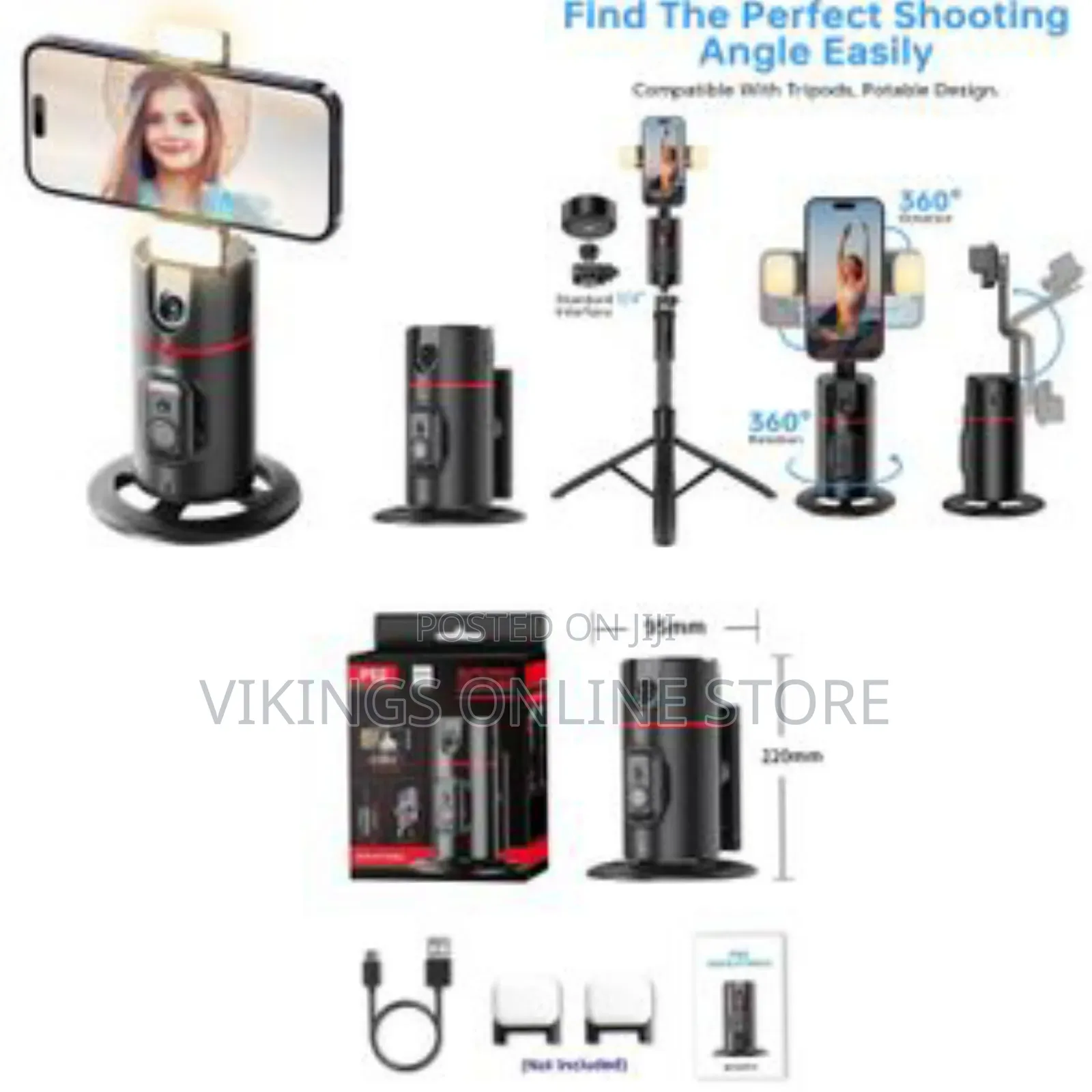 P02 Ai Intelligent Tracker 360° Rotating Auto Face Tracking Phone