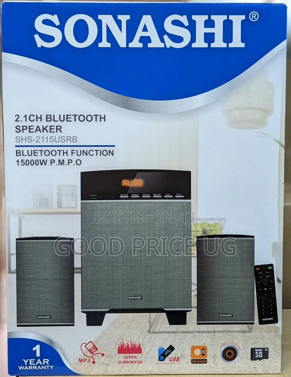 Sonashi 2.1 Channel Bluetooth Speaker System,
