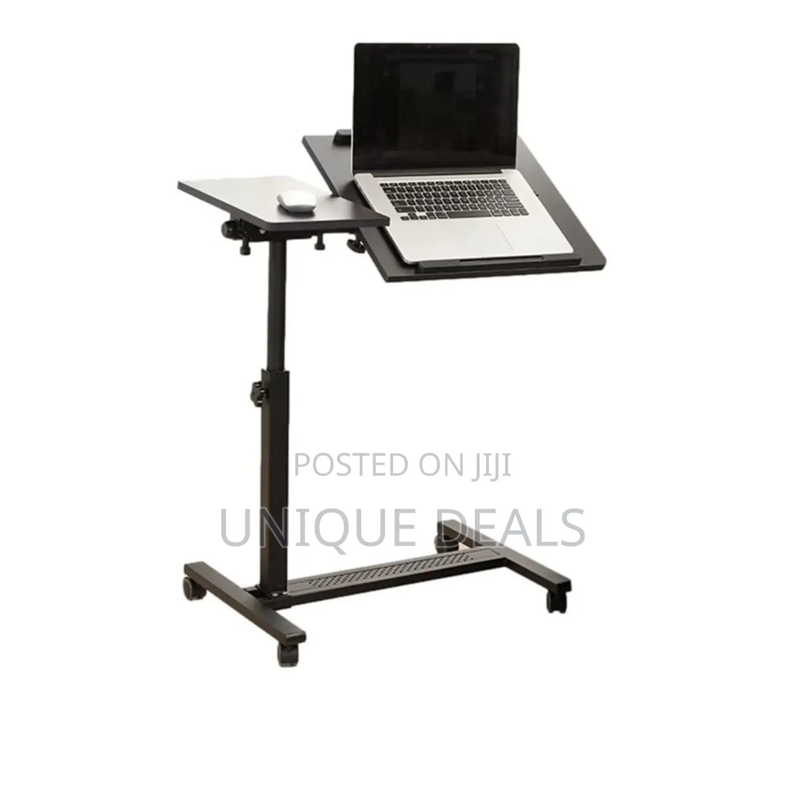 Rolling Desk Adjustable Height Office Laptop Table