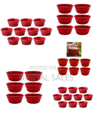 12 Pieces of Red Melamine Ramekins Mini Bowl Souffle Dish Saucer