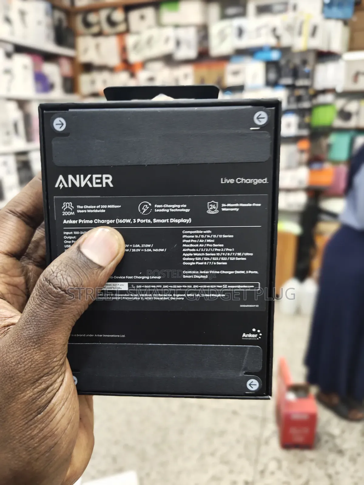 Anker Prime 160watts Smart Adapter With 3 Ports and Smart Display