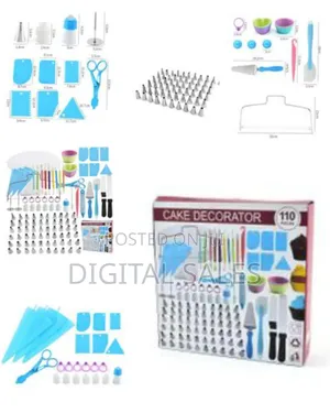 110pcs Cake Baking Decoration Tools With Icing Tips Guide Households